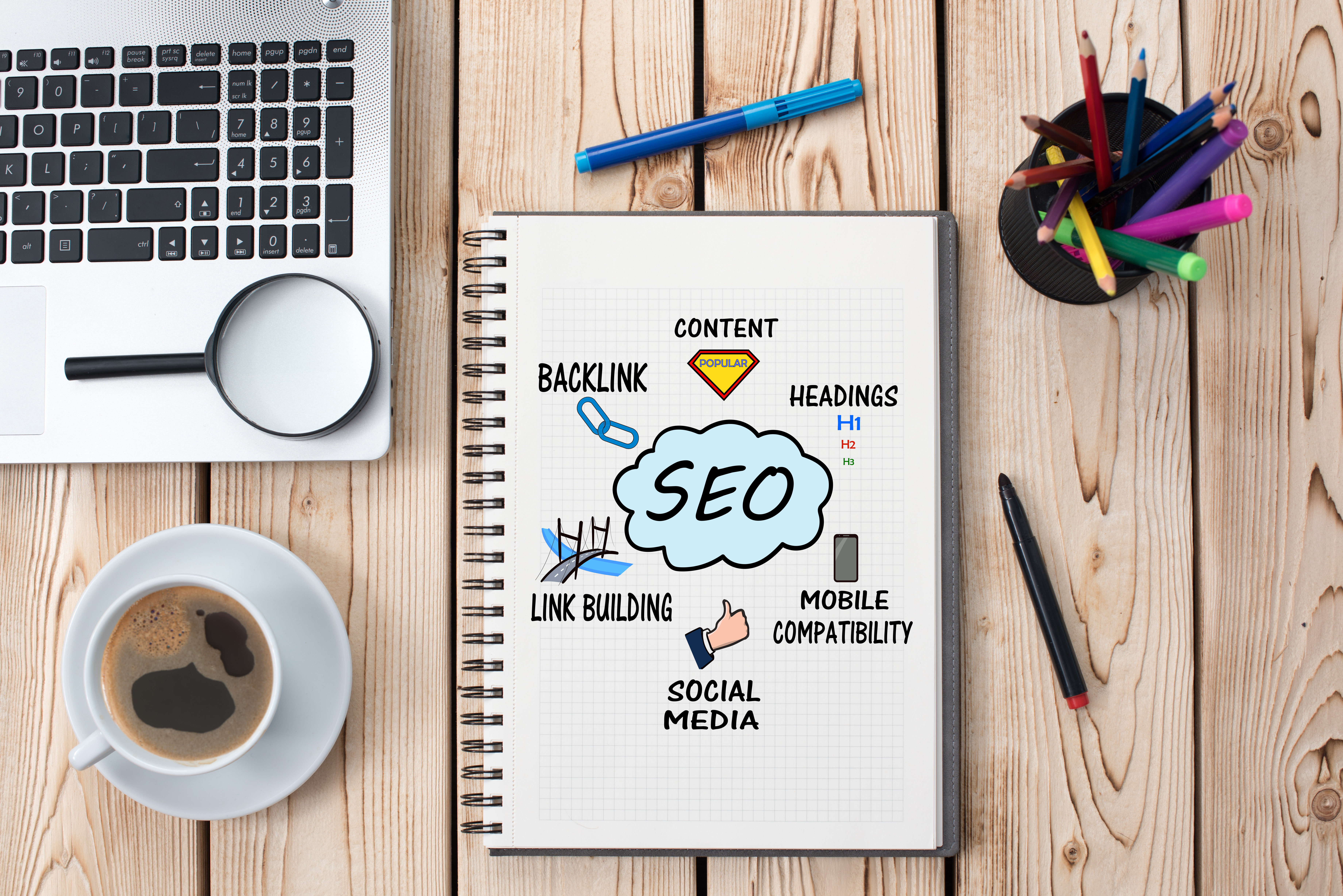 Notebook describing what makes up Search Engine Optimization